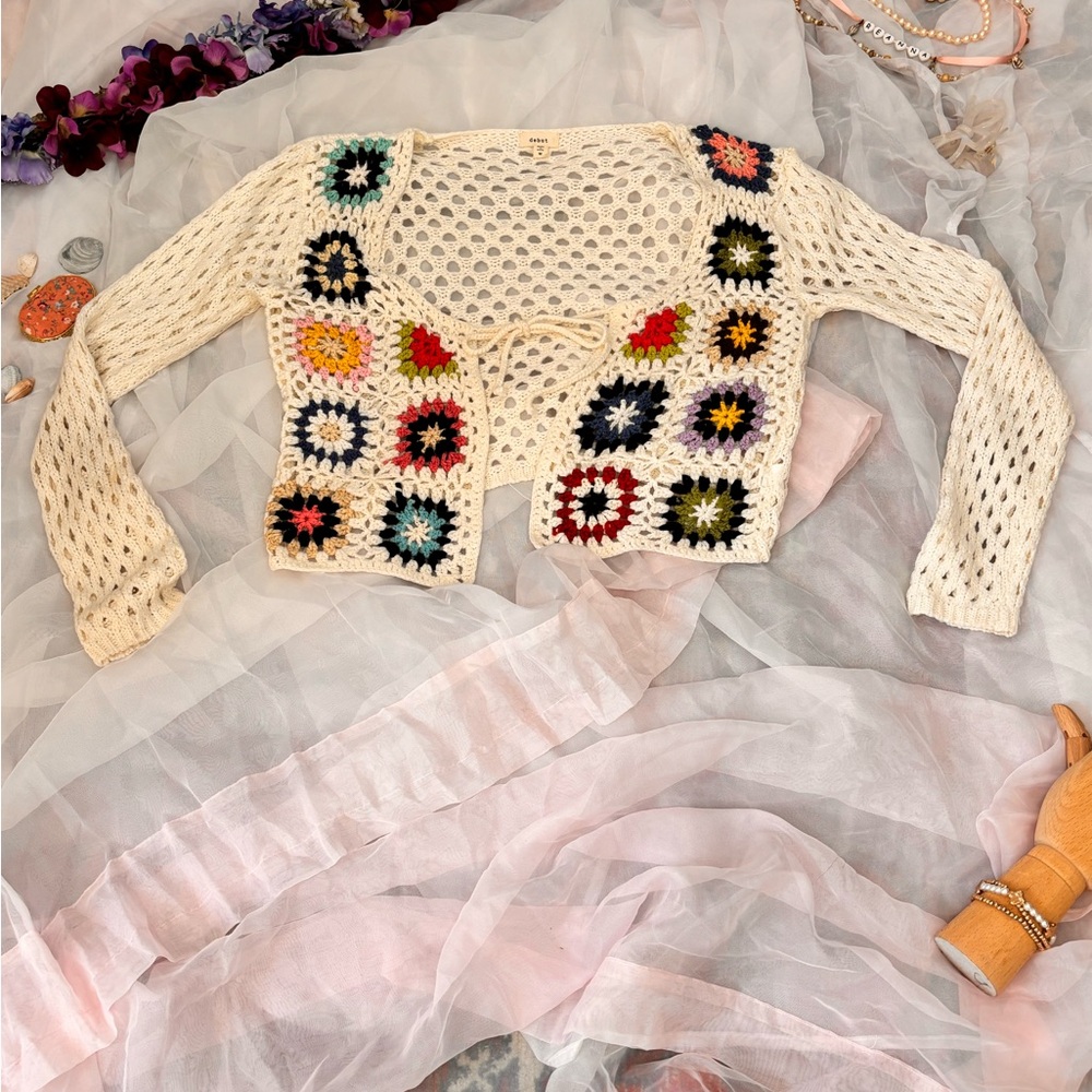 Crochet Multicolor Cardigan